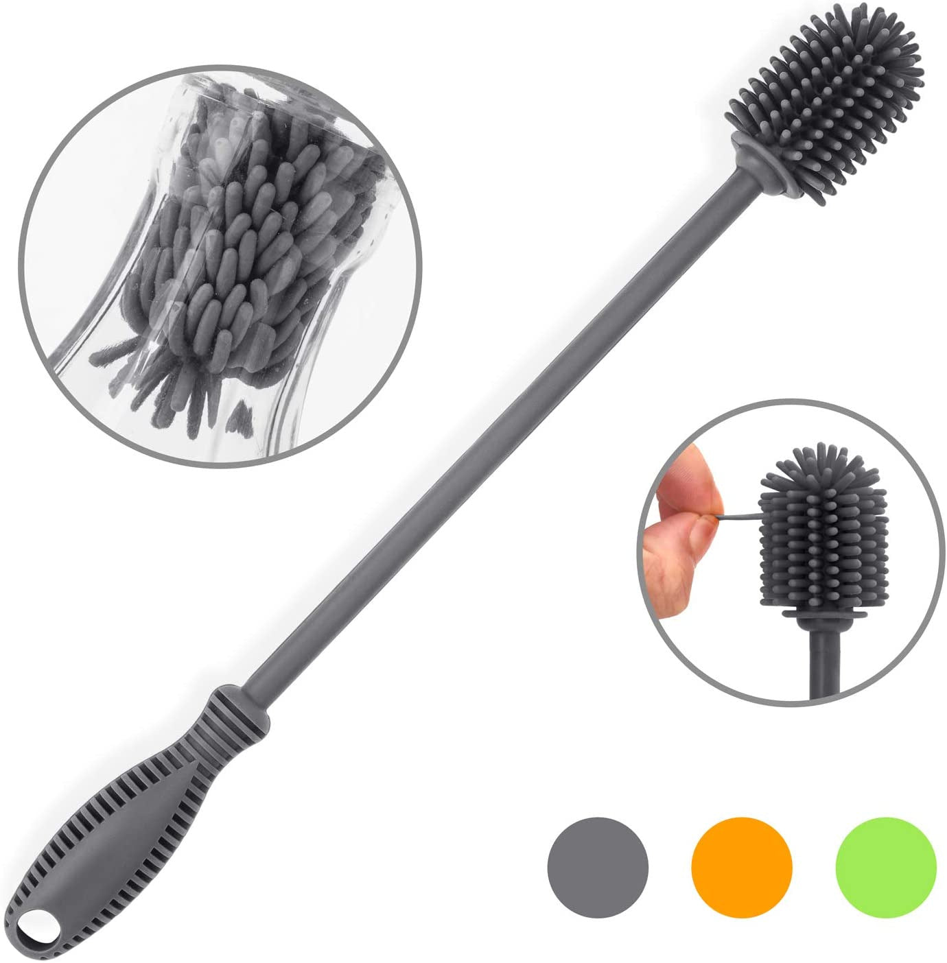 Long Handle Silicone Bottle Brush