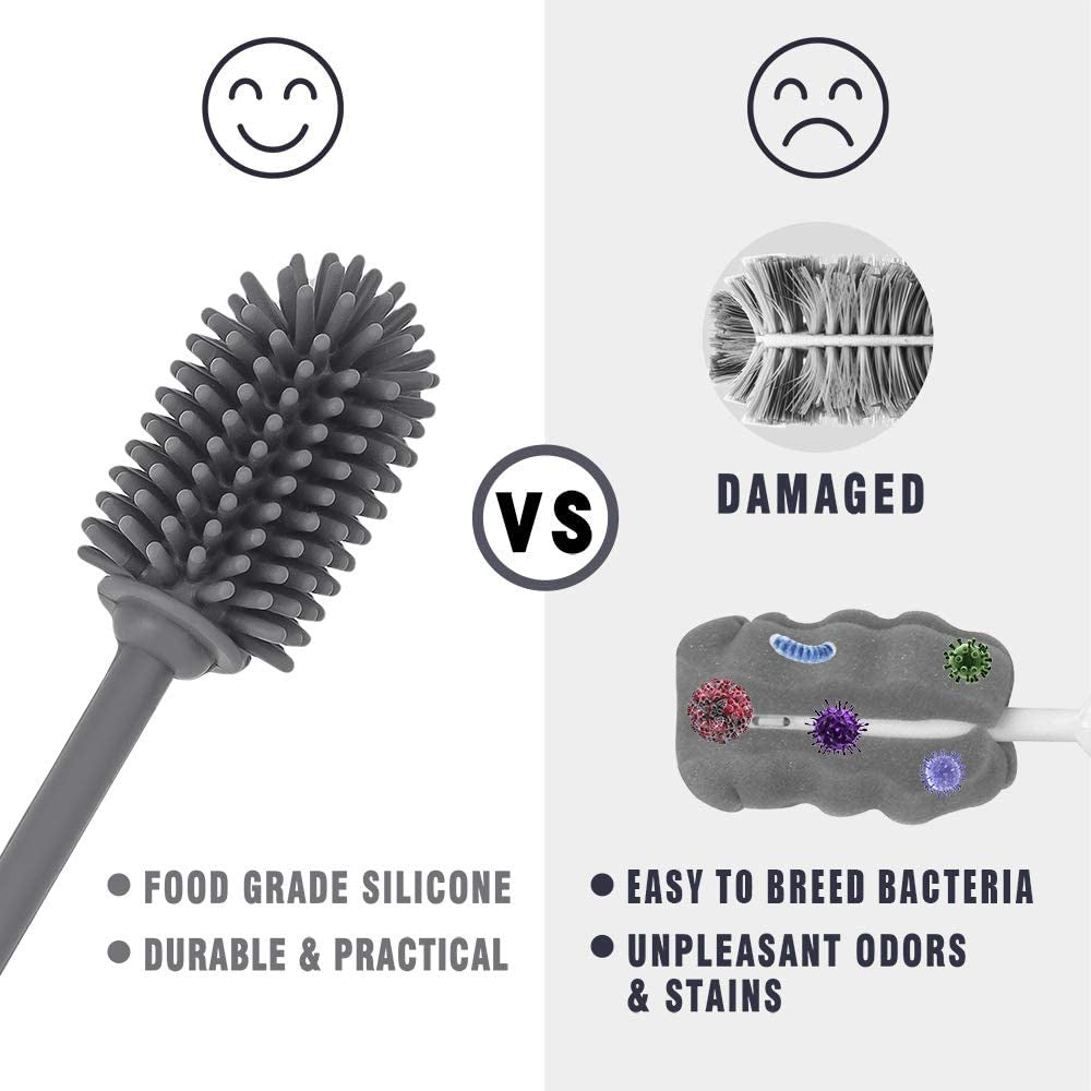 Long Handle Silicone Bottle Brush